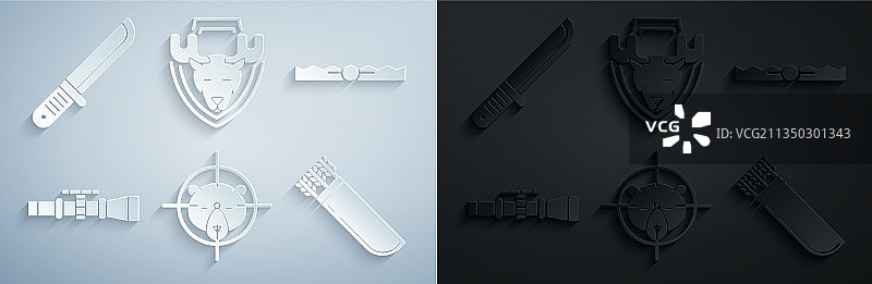 十字准星狩猎熊与陷阱图片素材