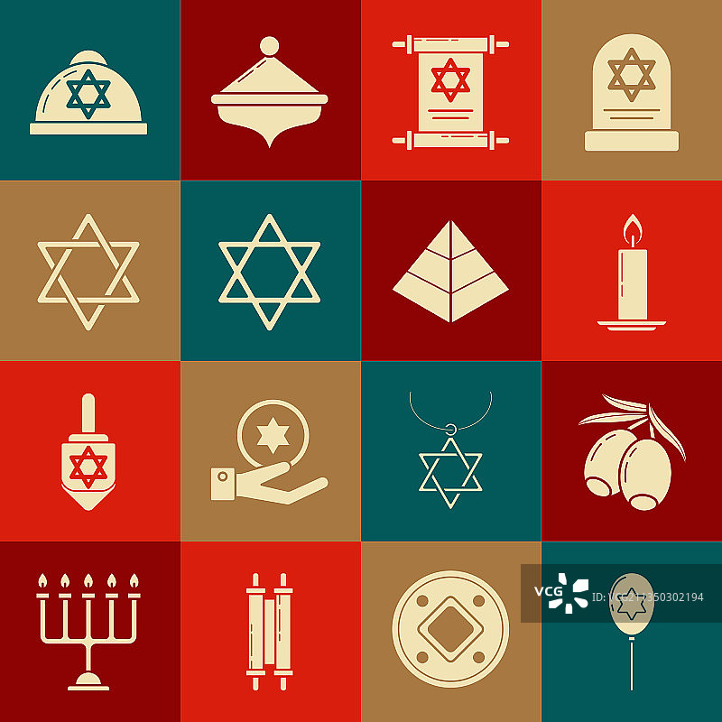 带有大卫之星的彩带气球套装图片素材