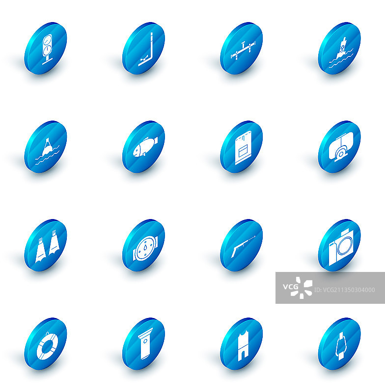 海上浮标和潜水装备图片素材