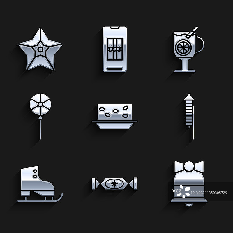 坚果牛轧糖圣诞糖果素材图片素材