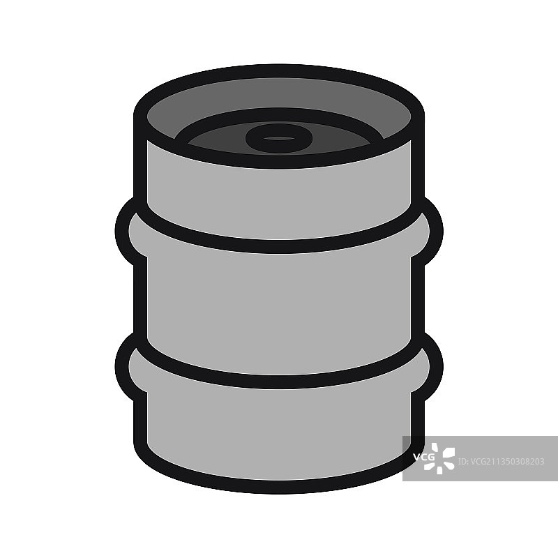 装有生啤酒或其他饮料的金属桶图片素材