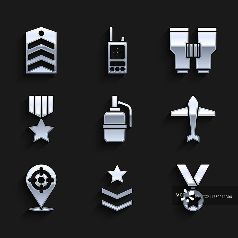 手榴弹军衔奖励勋章喷气机素材图片素材