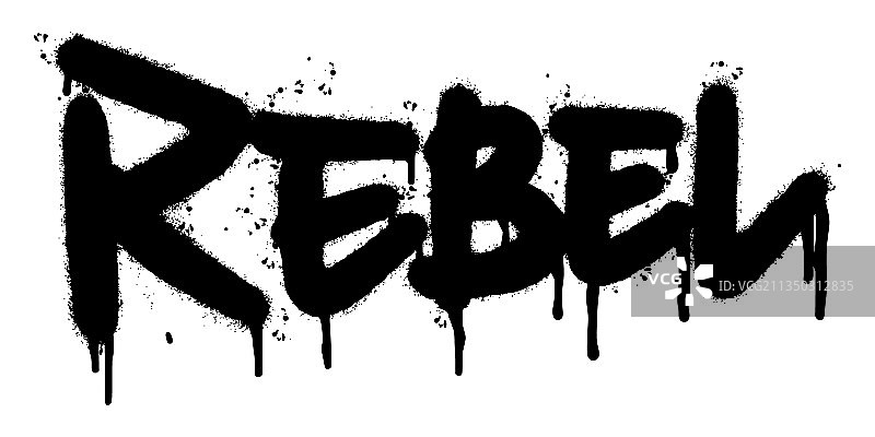 白色背景上的反叛涂鸦字样图片素材