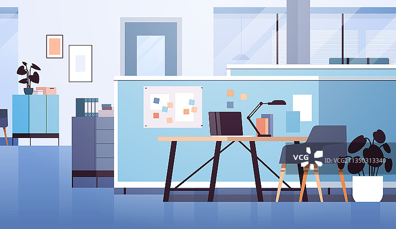 现代共享办公区内部（无人）图片素材