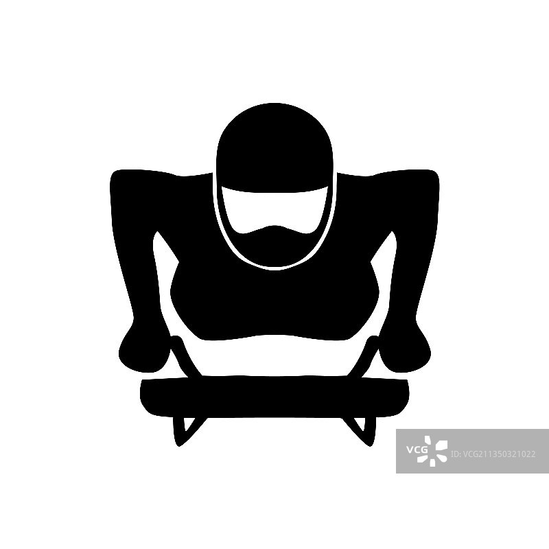 雪橇剪影简约隔离素材图片素材