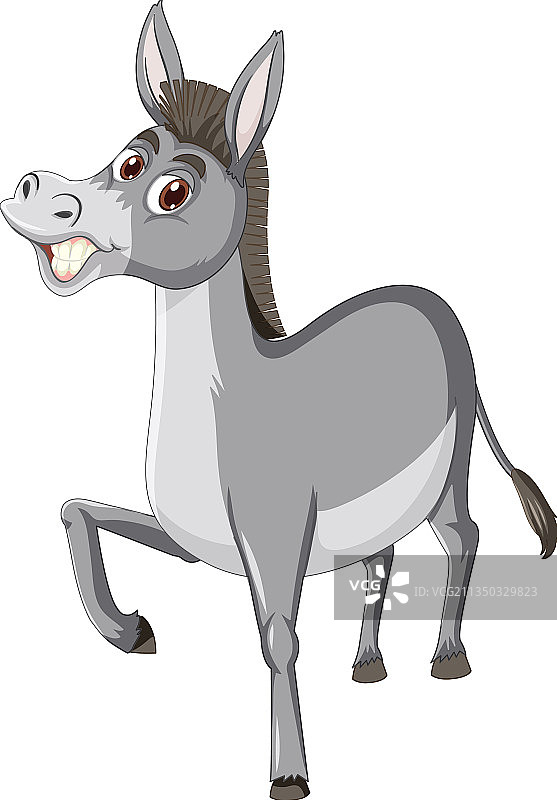 驴卡通动物形象图片素材