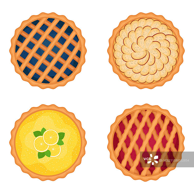 甜馅饼拼盘图片素材