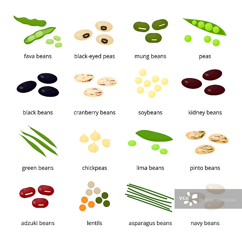 卡通豆类组合图片素材