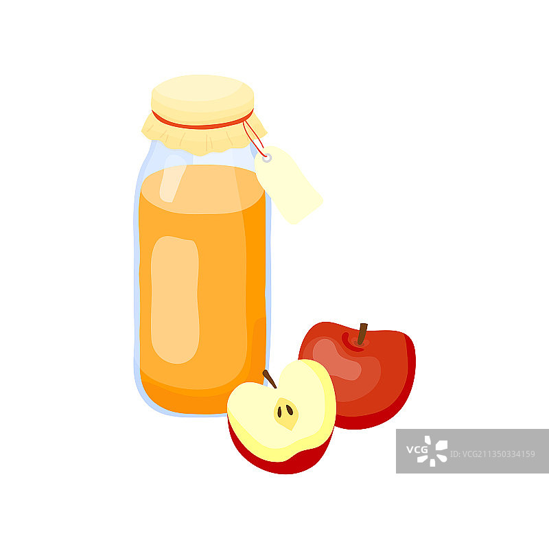 玻璃罐中的苹果酱图片素材