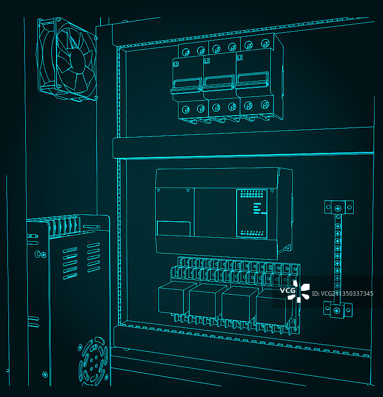 电气柜特写图片素材