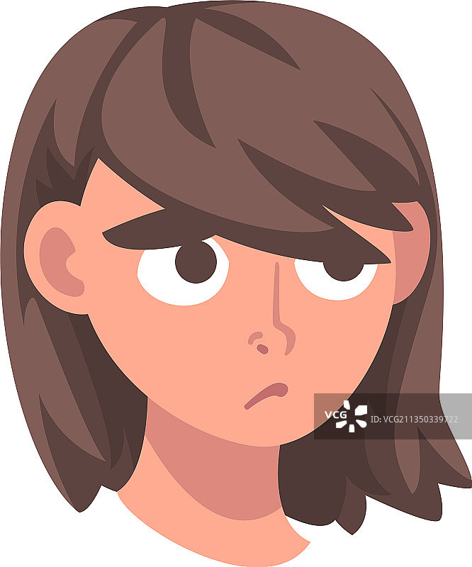 面带愧疚表情的女人头部图片素材