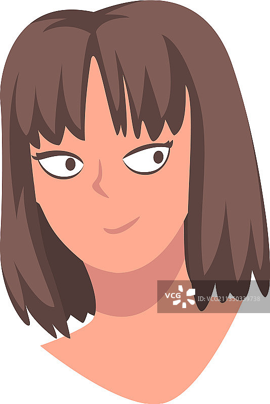 面部表情好奇的女人头部图片素材