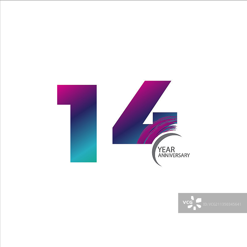 14周年活动派对数字模板图片素材