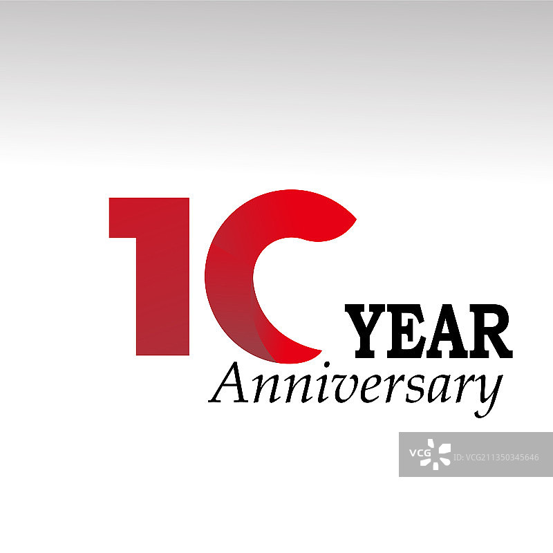 10周年红色模板设计图片素材