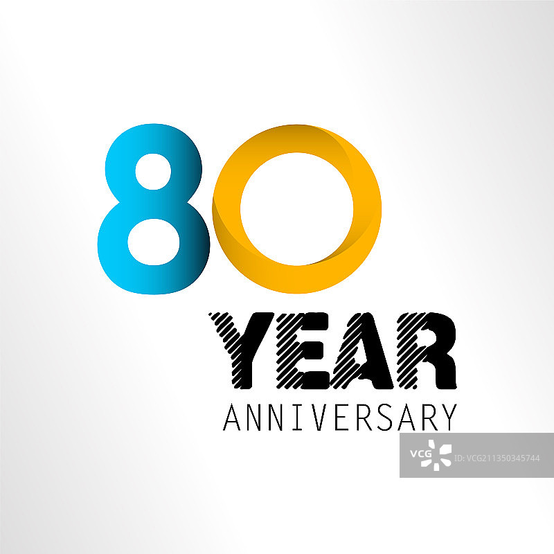 80周年优雅模板设计图片素材