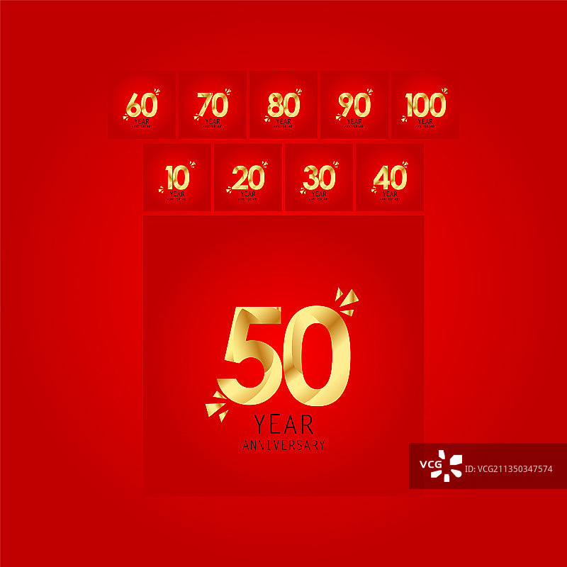 周年纪念优雅模板设计图片素材