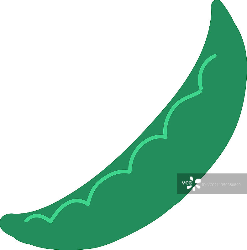 绿色豌豆涂鸦手绘元素图片素材