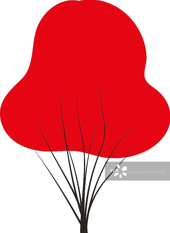 红色秋季涂鸦：四季皆宜图片素材