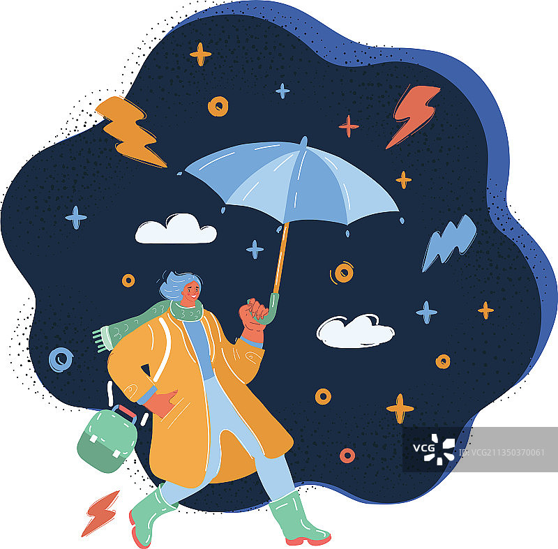 撑伞的女人图片素材