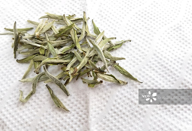 福鼎顶级白茶，白毫银针图片素材
