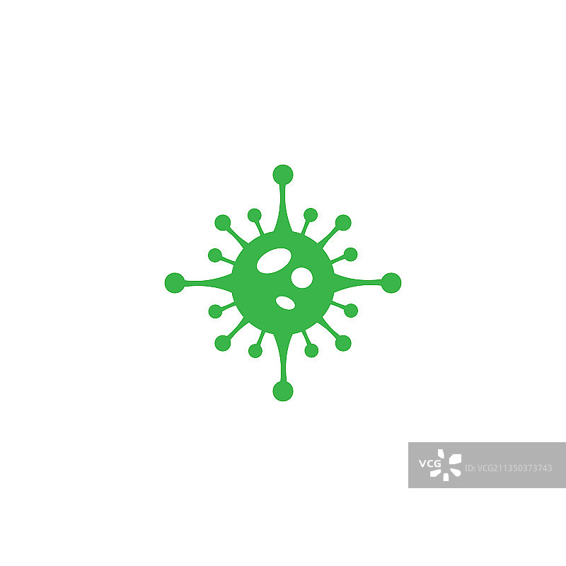 细菌益生菌图标扁平风格设计图片素材