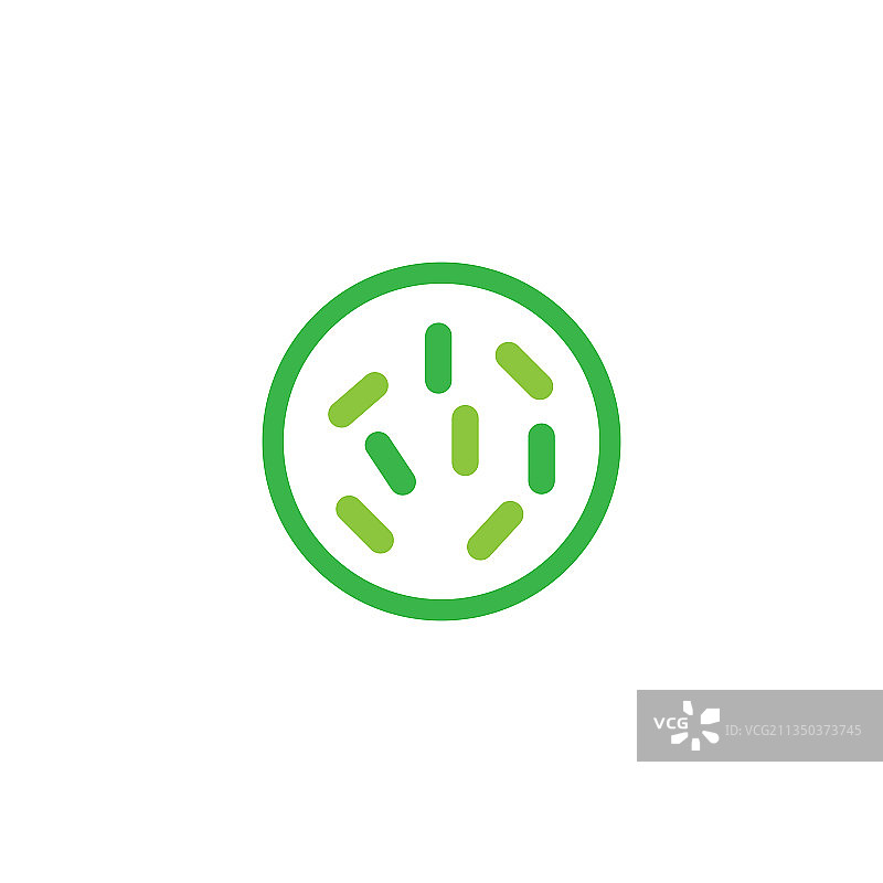 细菌益生菌图标扁平风格设计图片素材