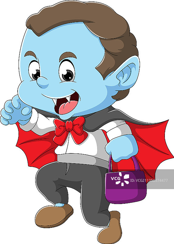 德古拉男孩吓唬人图片素材