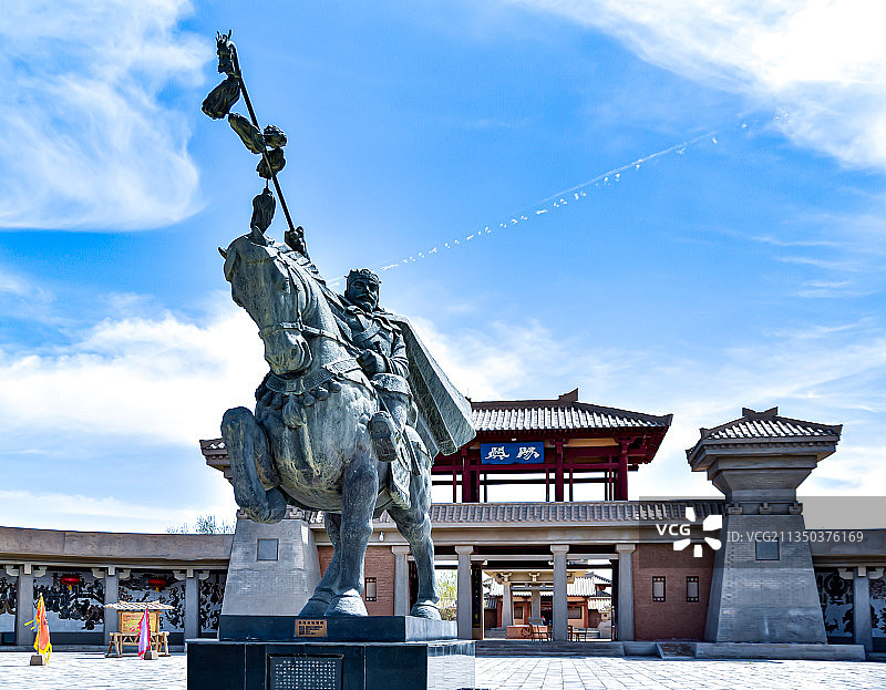 甘肃酒泉敦煌.阳关遗址景区.阳关烽燧遗址图片素材