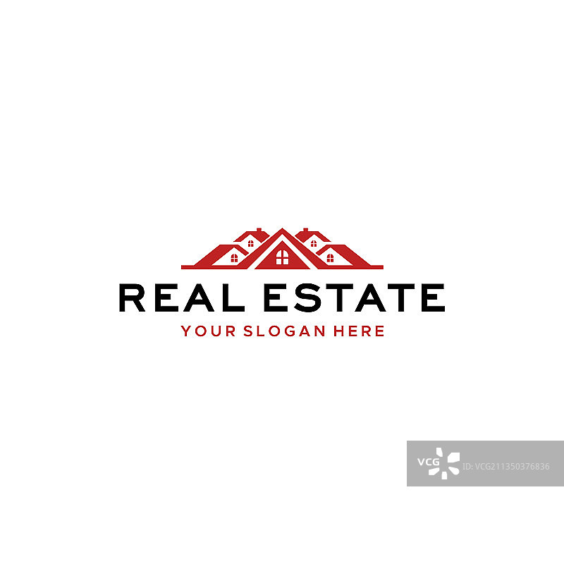 现代城市天际线房地产房屋Logo设计图片素材