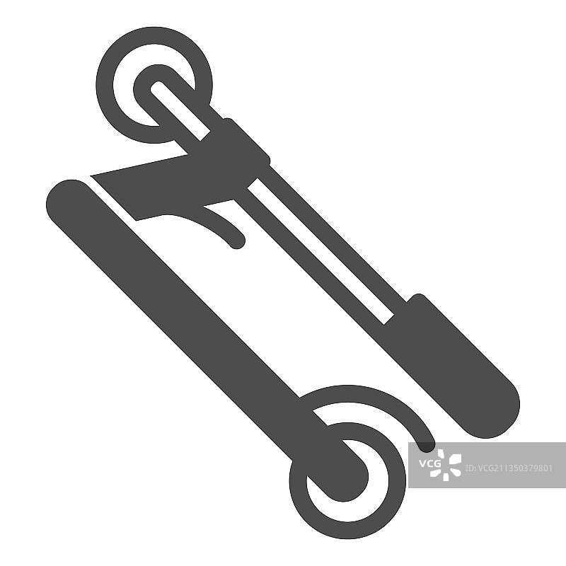 折叠电动滑板车实心图标图片素材