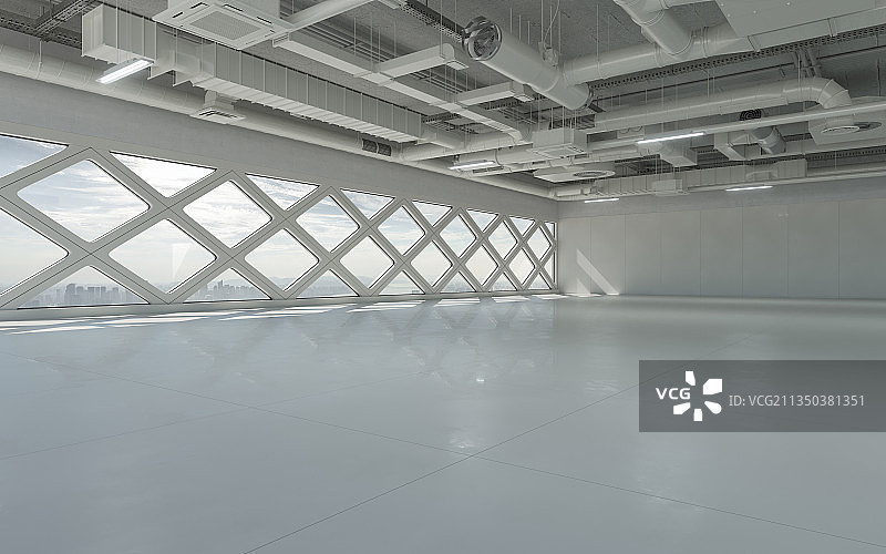 空旷_高层_办公楼_大平层图片素材