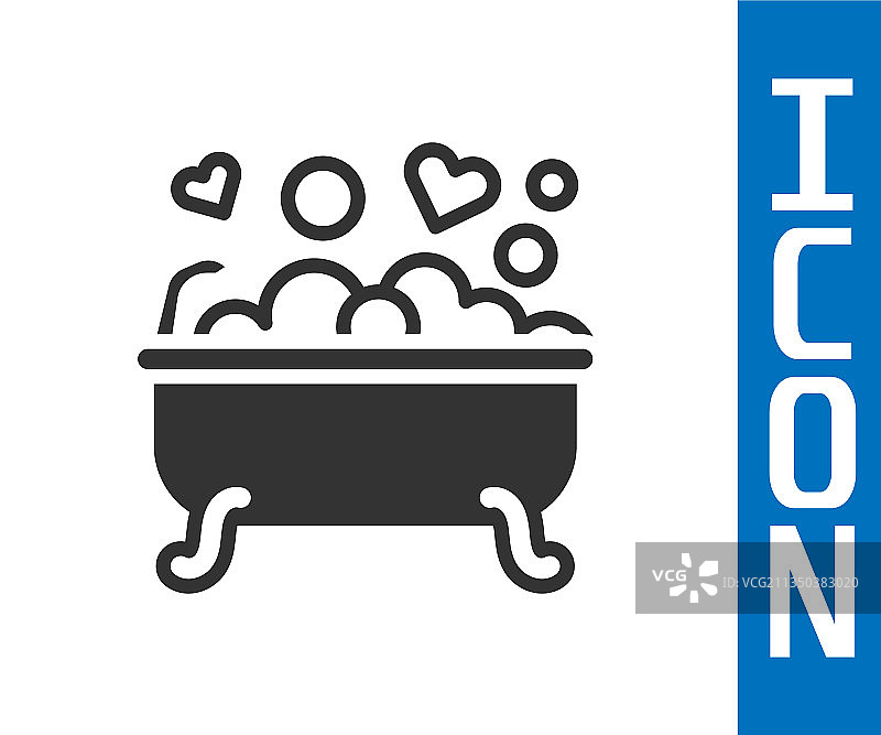 灰色浴室浪漫情侣图标图片素材
