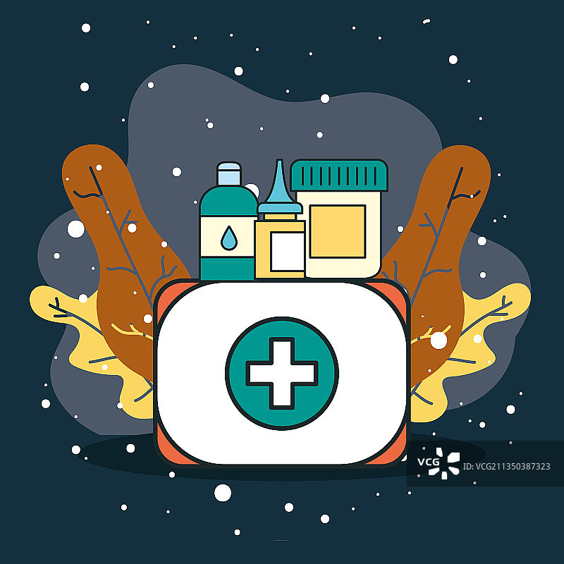 医疗箱和药瓶图片素材