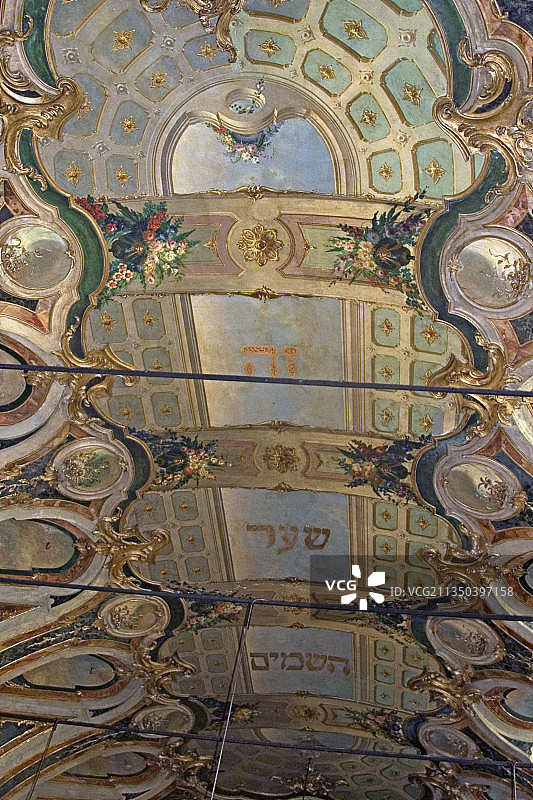 卡萨莱蒙费拉托犹太教堂的天花板图片素材
