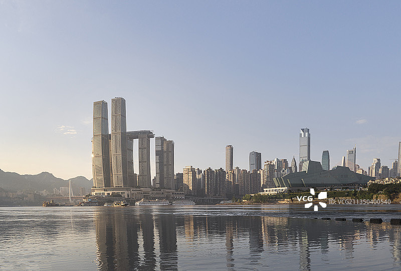 重庆来福士大剧院江北嘴CBD全景图片素材