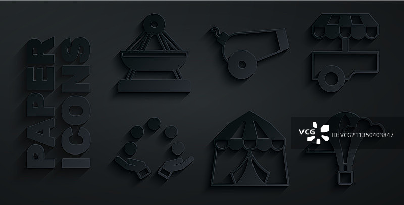 马戏团帐篷、快餐车和杂耍图片素材