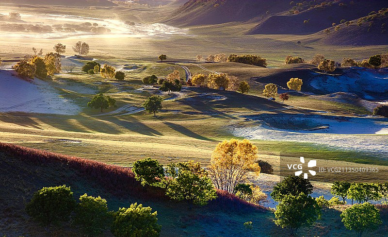 坝上秋色图片素材