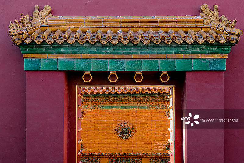 北京故宫御花园一角图片素材