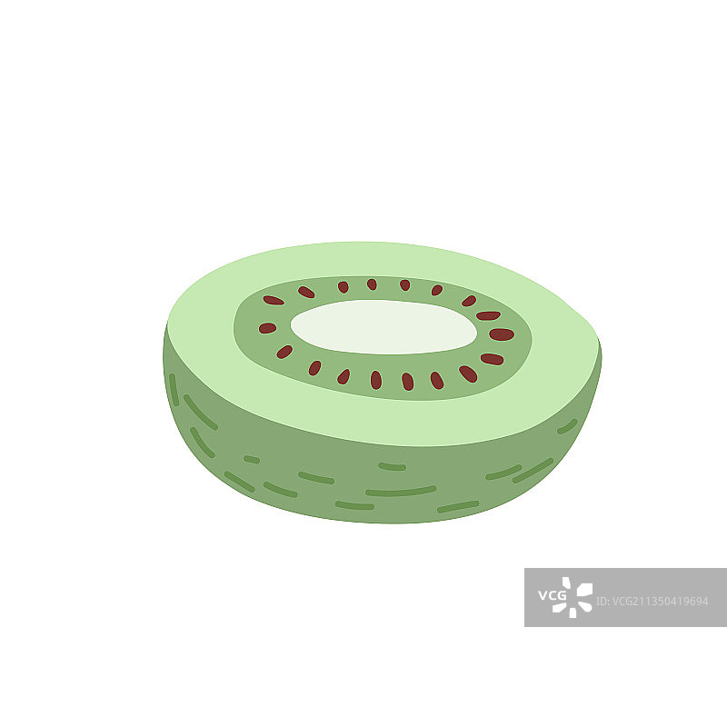 绿色果肉和籽的猕猴桃图片素材