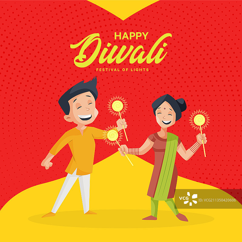 印度排灯节快乐banner设计图片素材