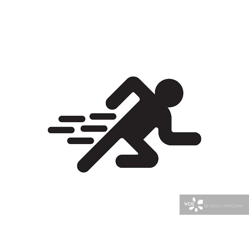 跑步运动图标设计图片素材