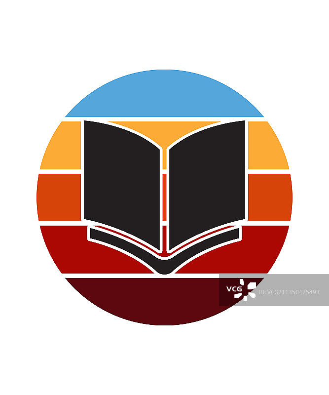 复古日落书籍设计模板图片素材