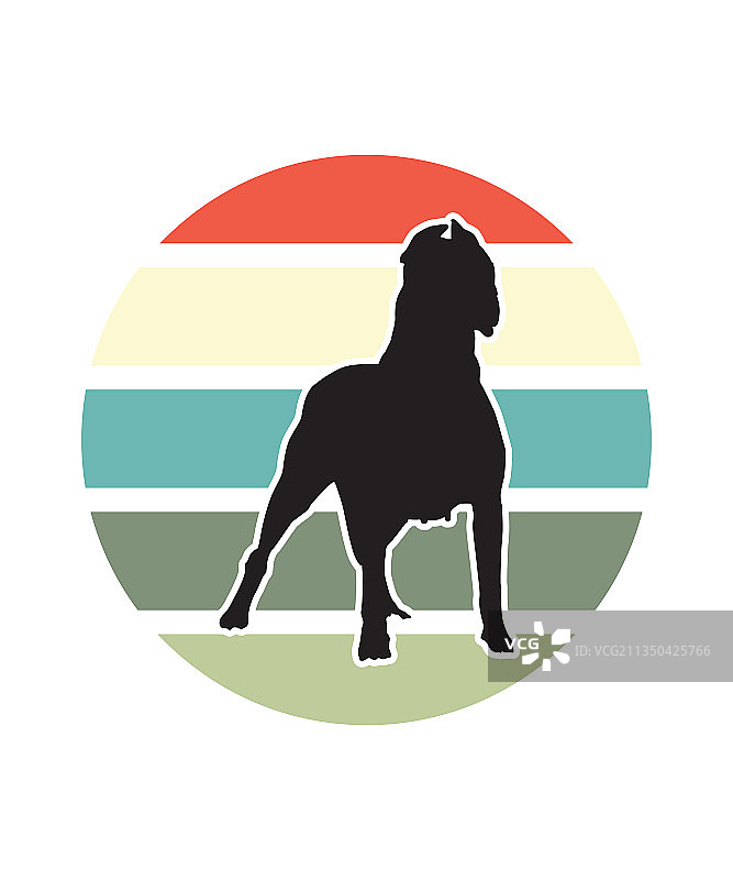 复古日落拳击设计模板图片素材