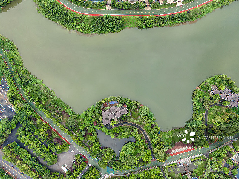 重庆铜梁玄天湖航拍风光图片素材