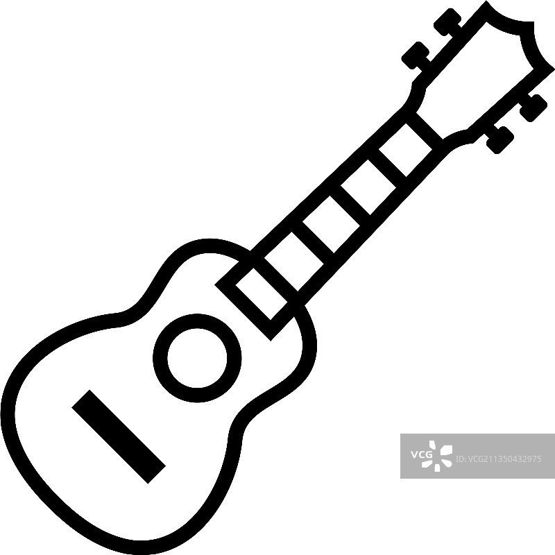 尤克里里吉他图标设计模板图片素材