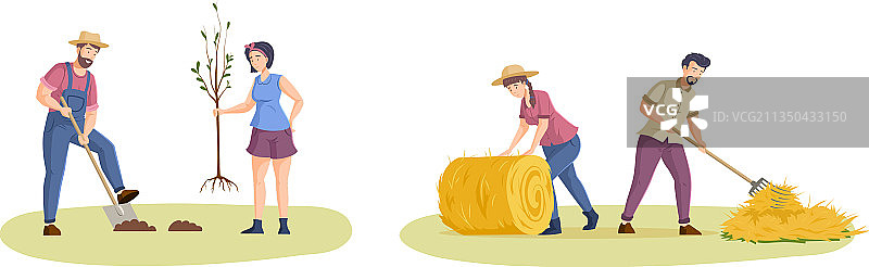 人们享受园艺、种植和收获的乐趣图片素材