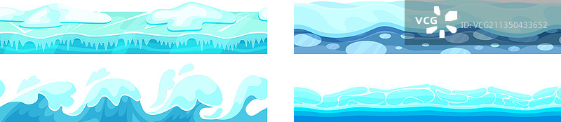 蓝色无缝水面，海洋图片素材