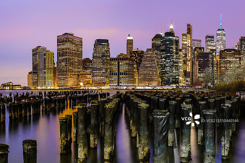 纽约市天际线，布鲁克林，美国图片素材