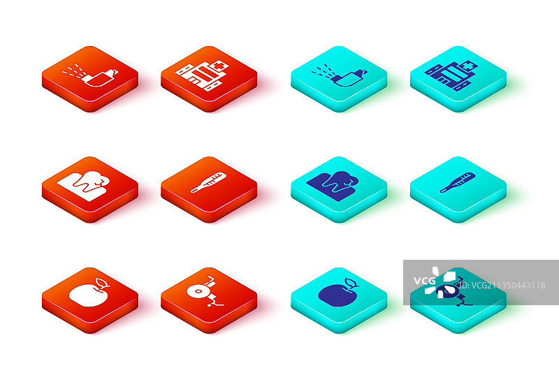 苹果轮椅龋齿医疗套装图片素材