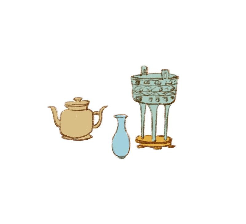 古代器皿元素图片素材